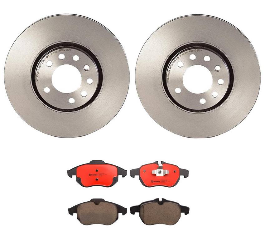 SAAB Brembo Brakes Kit - Pads and Rotors Front (302mm) (Ceramic) 93188111 - Brembo 3101840KIT